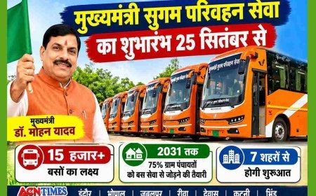 MP को बड़ी सौगात ! 351 बसों के साथ 25 सितंबर से बदलेगा सार्वजनिक परिवहन का ढांचा, CM डॉ. मोहन यादव दिखाएंगे हरी झंडी