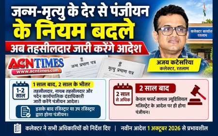 नियम बदले ! जन्म-मृत्यु का एक से दो साल की देरी से होने वाले पंजीयन के आदेश अब तहसीलदार करेंगे, दो साल बाद न्यायिक मजिस्ट्रेट का आदेश अनिवार्य