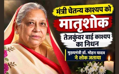 कैबिनेट मंत्री चेतन्य काश्यप की माता तेजकुंवरबाई का निधन, मुख्यमंत्री डॉ. मोहन यादव ने जताया शोक